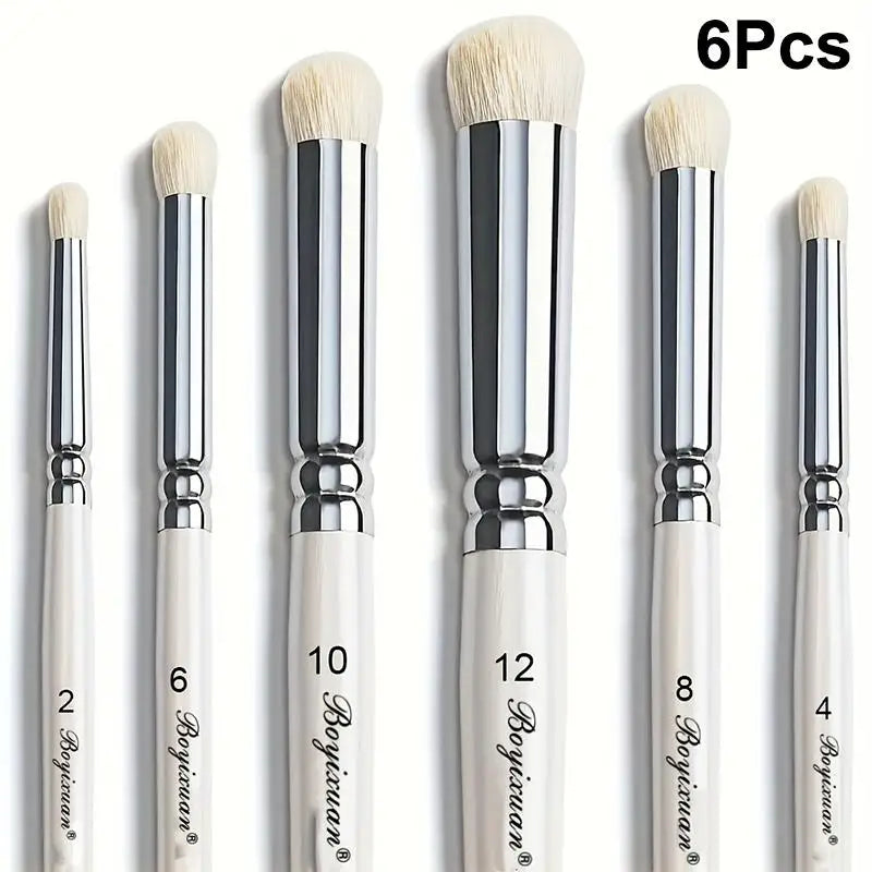 Painting Brush Nylon Miniature Brushes Professional Dry Paint Qme 6Pcs White