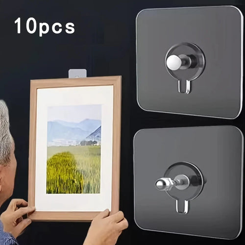 10 Hole Scratch Nail Photo Frame Hangers Hanging Parts Screws Patches Qme