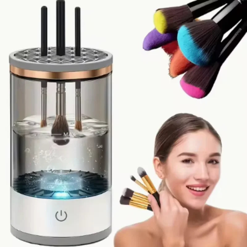 Electric USB Plug Portable Makeup Brush Cleaner with Rubber Makeup Machine Quick Cleaner Cleaning Brush Collar Brus Qme