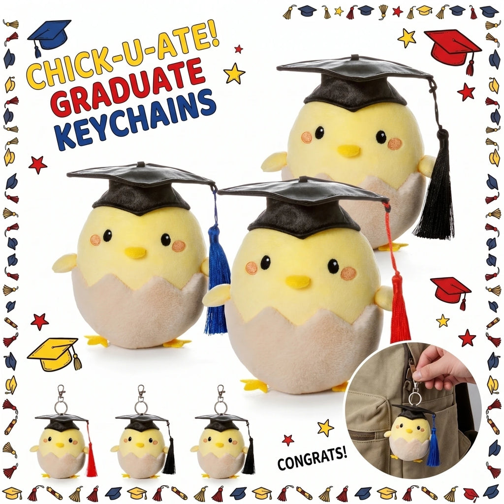 Graduation Simuated Egg Plush Toy Graduation Theme Keychain Bag Charm Accessory Graduation Evening Decor Souvenirs Gifts Qme