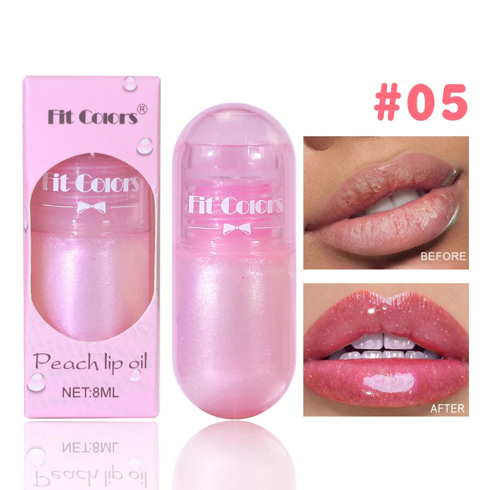 Mini Capsule Color Change Lip Gloss Lip Oil Makeup Glitter Moisturizing Transparent Shiny Glossy Nutritious Liquid Lipstick Qme 05