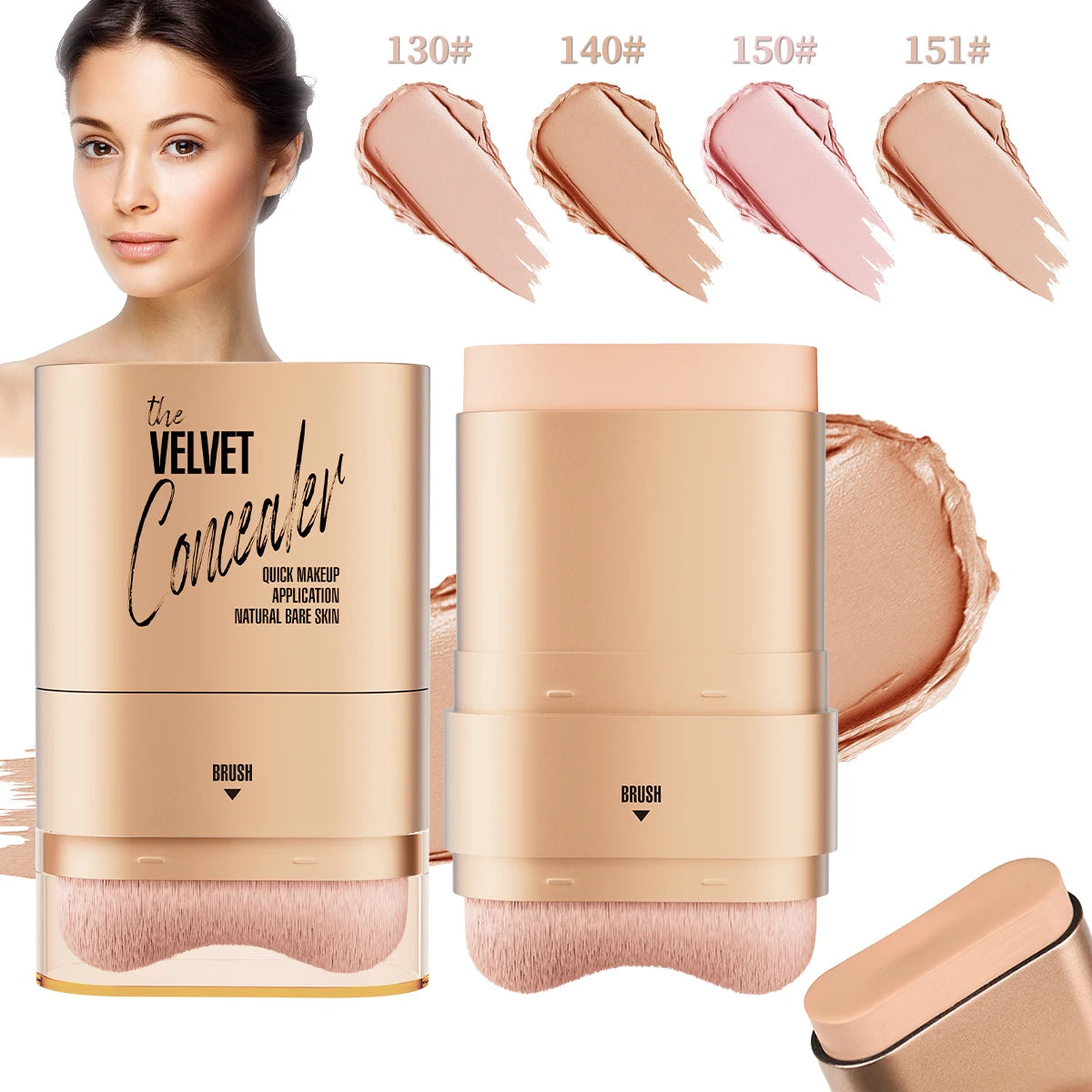 Face Foundation Contour Stick Long-wear Lightweight Brighten Stick Face Concealer Blemish Contouring Beauty Makeup Qme