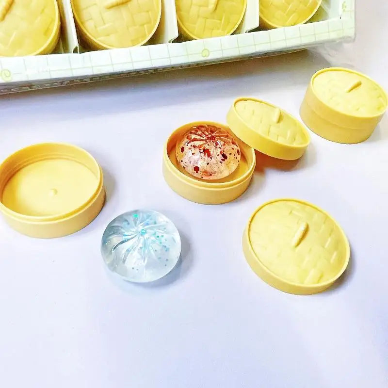 Cute Mini Soup Dumpling Stress Relief Toy Crystal Bun Slow Rebound Qme