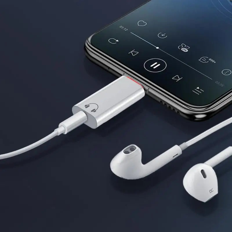 1 3 Type-c Headphone Connector USB C Earphone Adapter Audio Converter Qme