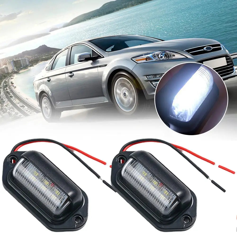LED License Plate Light SUV Truck Trailer Van Tag Step Lamp Taillight Qme