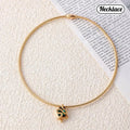 Full Diamond And Large And Small Pearl Open Collar For Women Japanese And Korean Personality Neck Strap Clavicle Chain Qme A14