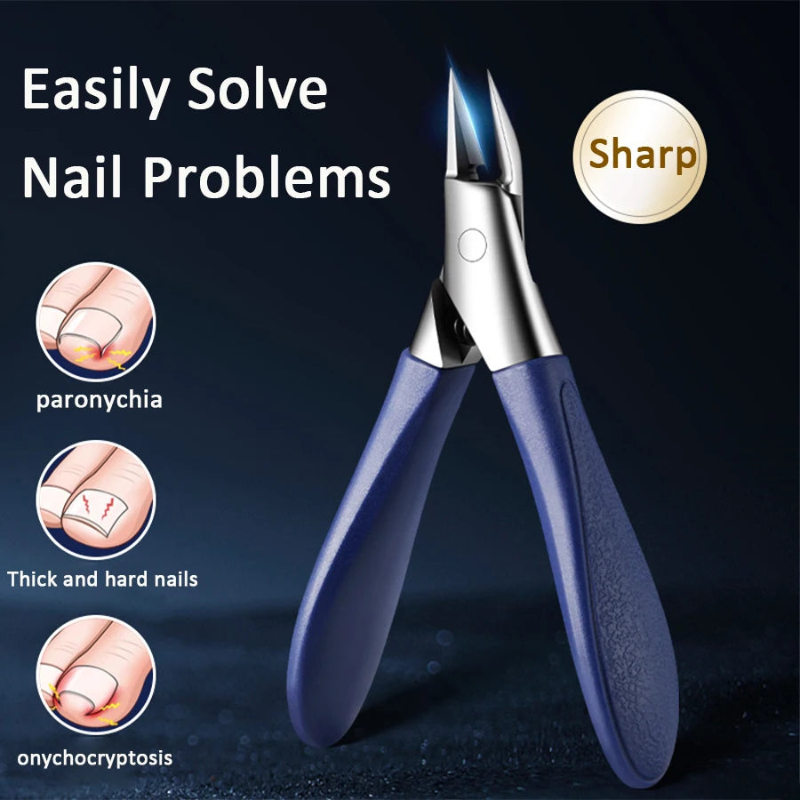Angled Nail Clippers Ingrown Toenail Clipper Thick Nails Slant Curved Qme