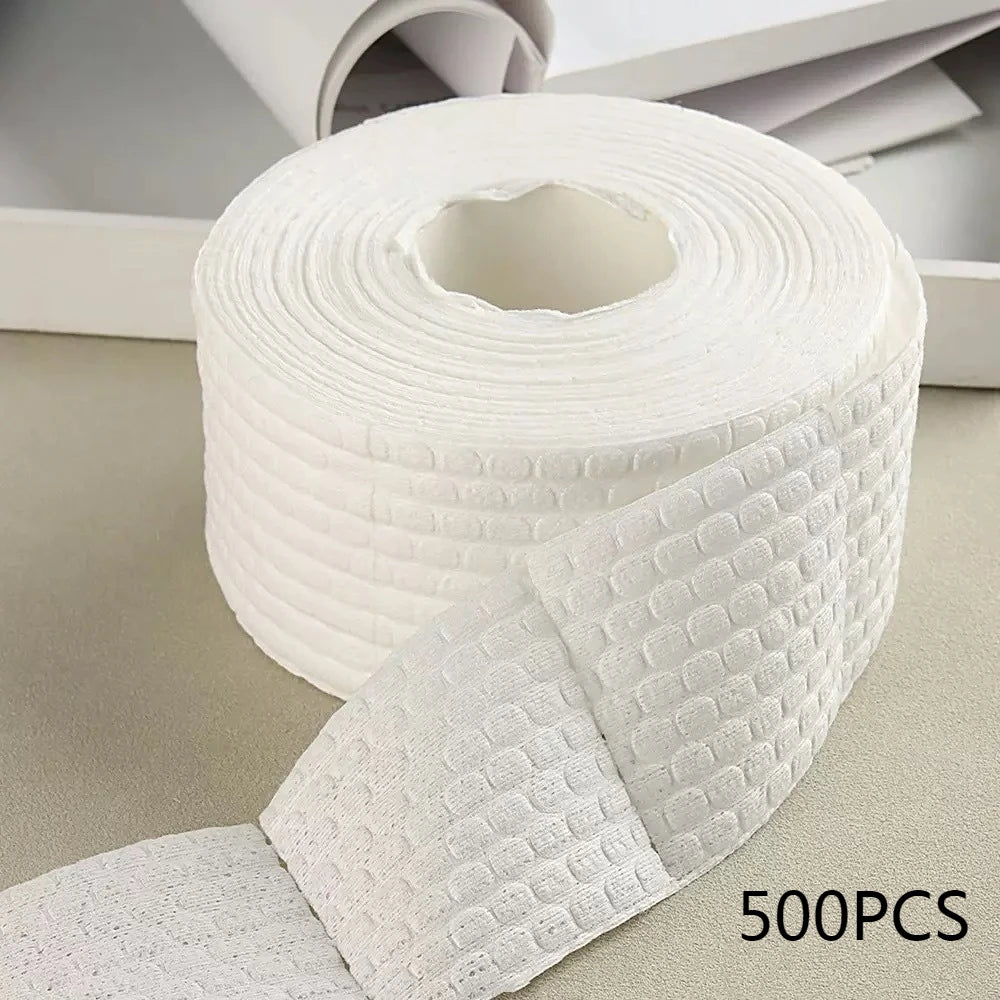 300/500PCS/Roll Nail Cotton Wipes UV Gel Nail Tips Polish Remover Cleaner Lint Paper Pad Soak Nail Art Cleaning Manicure Tools Qme 500PCS