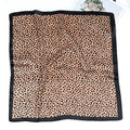 Women Square Scarf Luxury Floral Leopard Print Shawl Hijab Ladies Qme 99011250 70-70cm