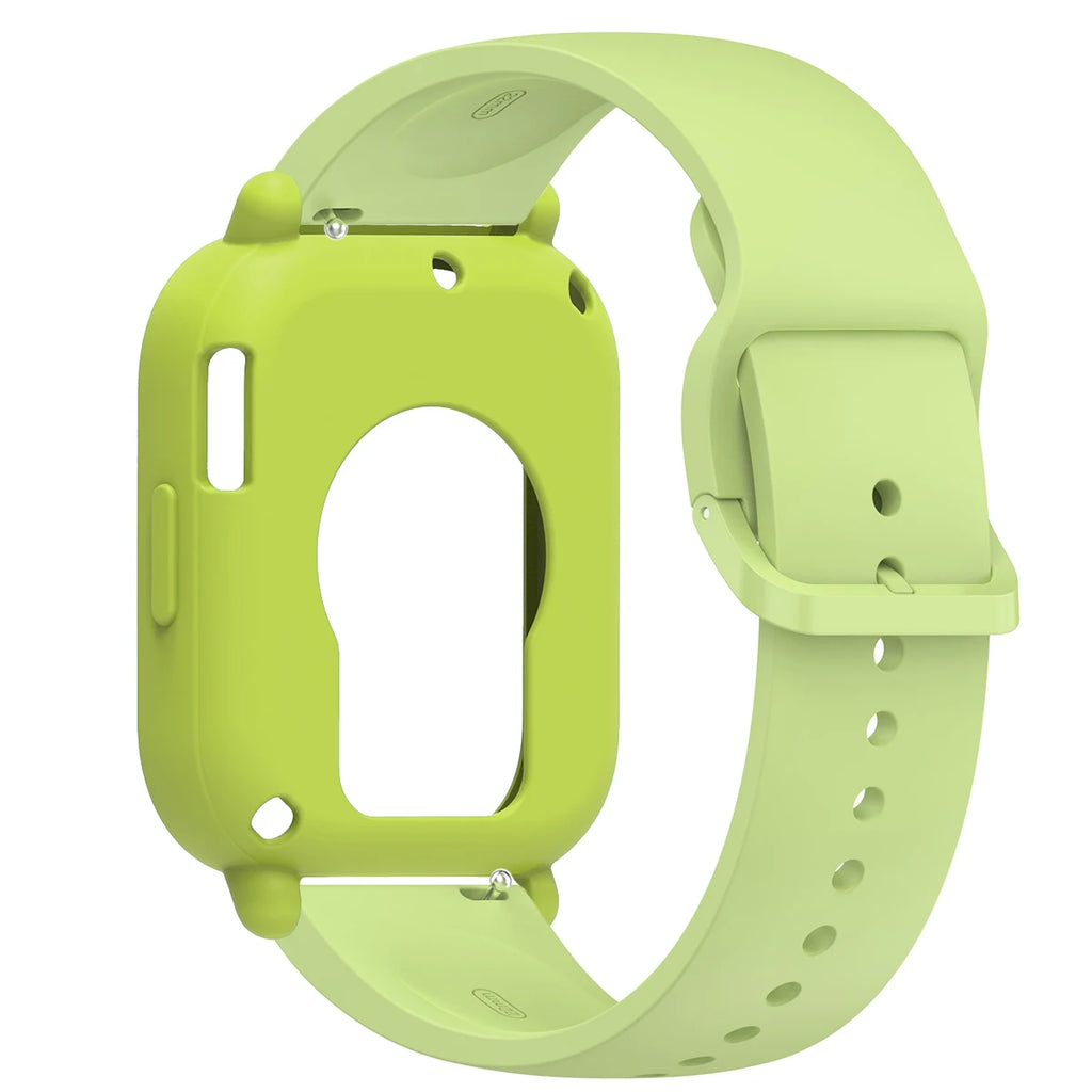 Silicone Case + Strap for Redmi Watch 5 Lite / 5 Active Repacement Bracelet Belt Smart Watchband Protective Shell Cover Qme