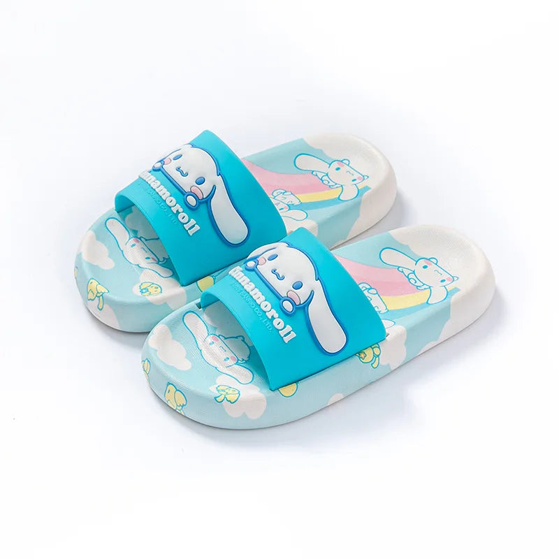 Hello Kitty Kuromi Slippers Non-Slip for Home Use Indoor Slippers for Students Cute Thong Sandals Qme 2 2350mm Sizes36-37