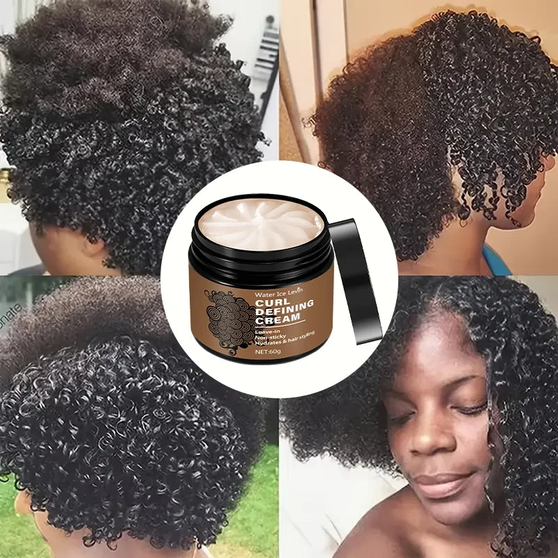 60g Curl Styling Cream - Moisturizing Hair Styling Cream Suitable for Normal Hair, Men and Women, with an Easy-To-Use and Portable Plant-Based Formula Qme 60g