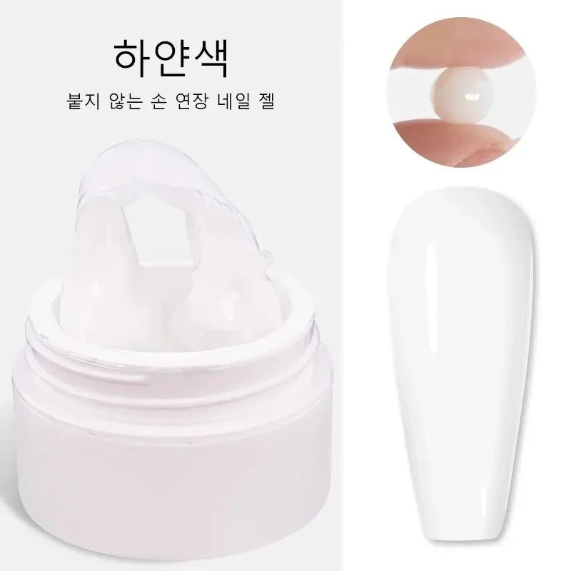 Solid Nail Extension Gel Non Stick Hand Phototherapy UV Quick Qme WHITE