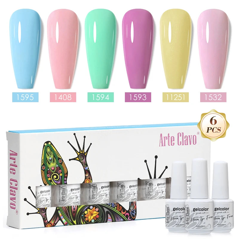 Arte Clavo Colourful Box Nail Gel Polish Semi Permanent UV Led