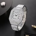 Men's Fashion Elegant High-End Analog Zinc Alloy Watch With Rhinestones Qme Bronze No