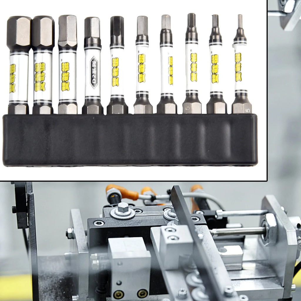 10PCS Magnetic Impact Screwdriver With Bit Holder 1/4inch Hex Shank Cross Hexagonal Torx Screwdriver Bit For Electric Impact Qme
