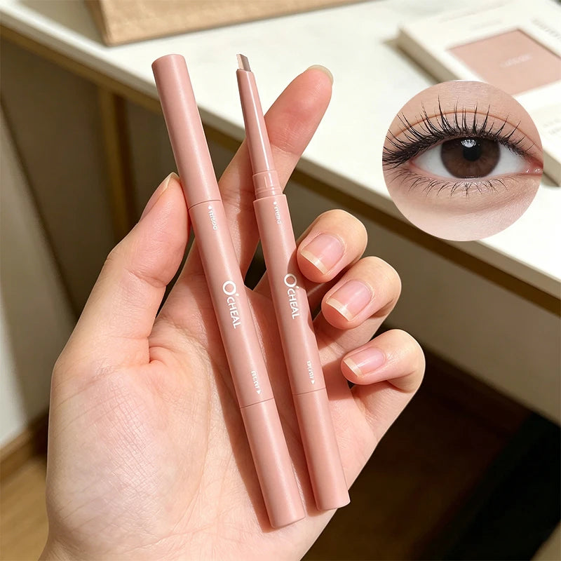Double-ended Lying Silkworm Pen Natural Matte Shimmer Highlighter Qme