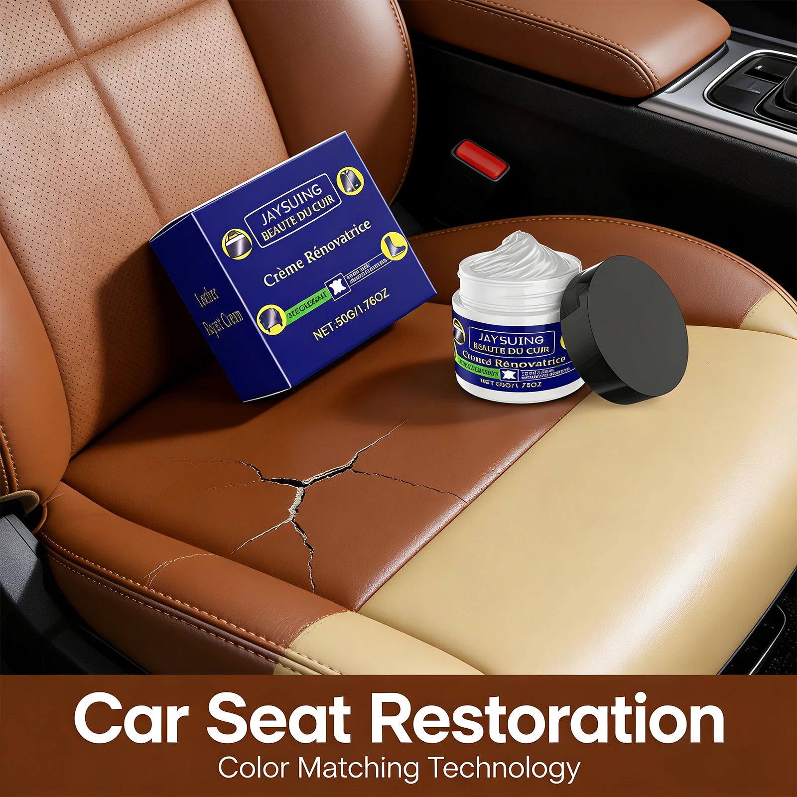 Leather Repair Cream Easily Repair Leather Scratches Restoring Leather's Smooth Surface Extend Service Life Leather Repair Salve Qme