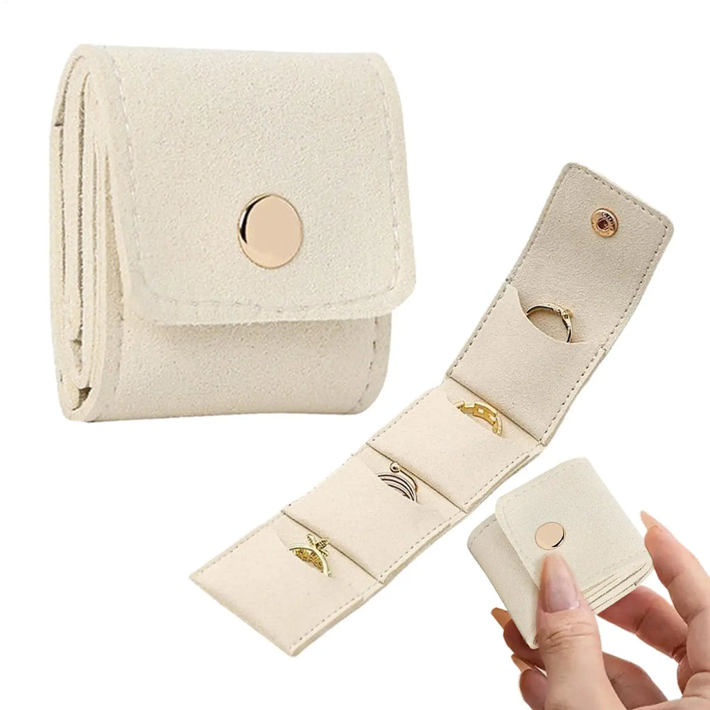NEW 1pcs Mini Folding Jewelry Bag Earrings Jewelry Necklace Storage Bag Jewelry Boxes Portable Travel Storage Bag Packaging Box Qme