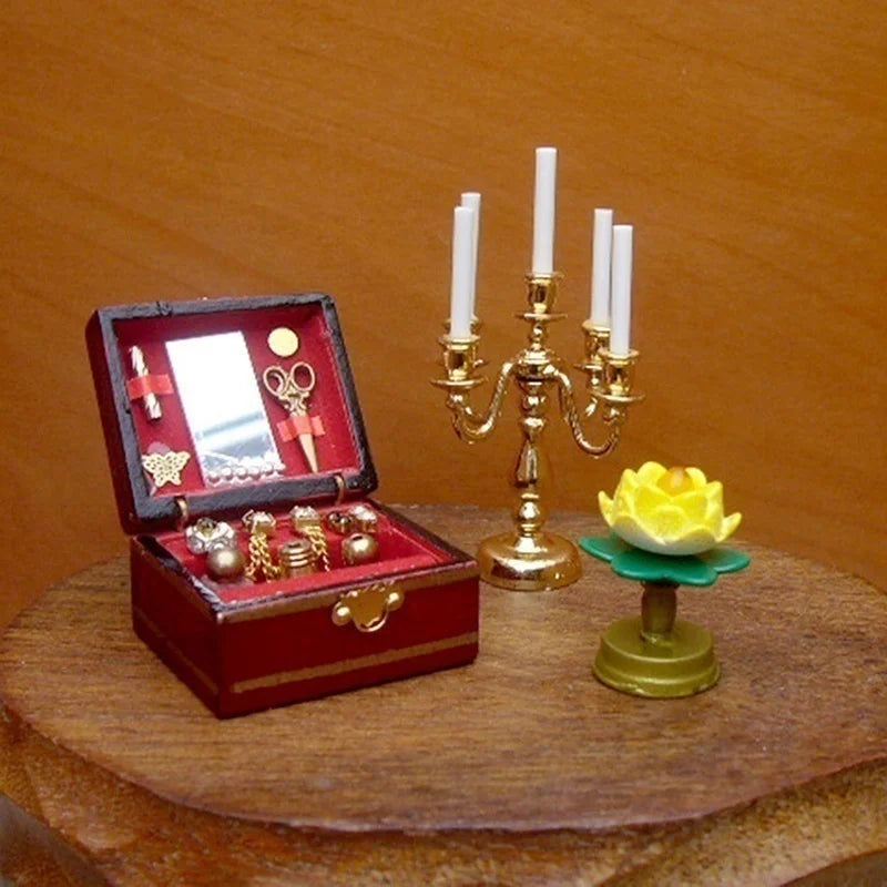 1/12 Dollhouse Miniatures Jewelry Box /Doll House Accessory Room Decor Qme