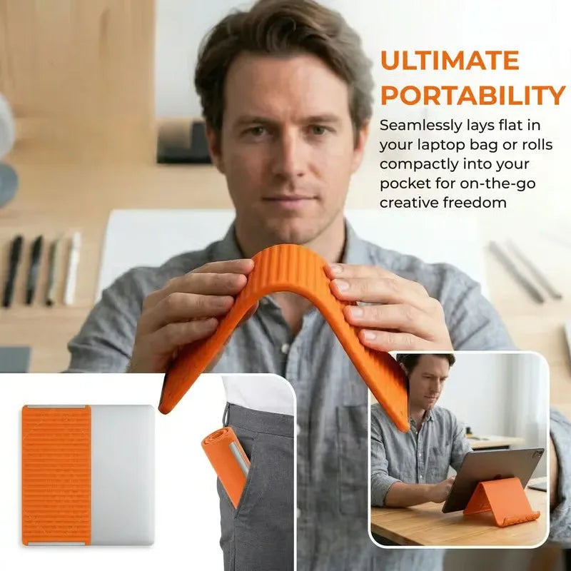 Multi-angle Silicone Phone Stand Foldable Tablet Notebook Holder Qme