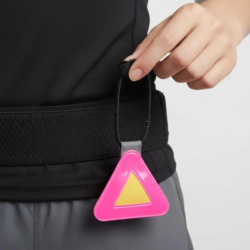 Bike Triangle Reflective Signs Safety Warning Pendant Night Riding Qme