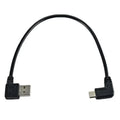 2pcs Double Elbow Type-C USB to USB-A male USB3.1 Type C Male 90 Degree Left Right Angled Connector Short 25cm for Power Qme China Mainland 2pcs