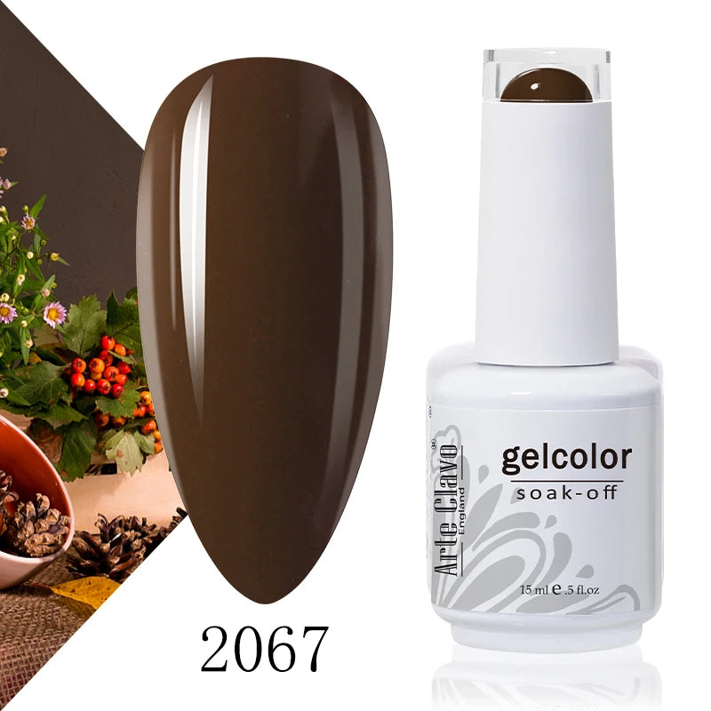Arte Clavo Solid Gel Nail Polish Rainbow Summer Varnish Soak Off