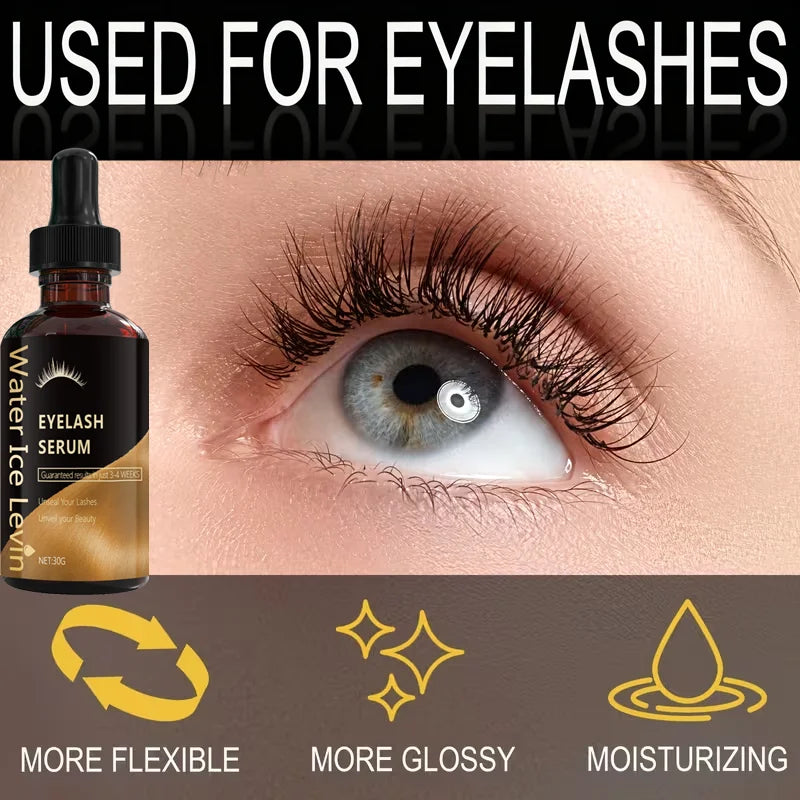 Eyelash Growth Serum - Guaranteed Results in 3-4 Weeks, Castor Oil & Collagen Formula for Longer, Thicker Lashes Qme