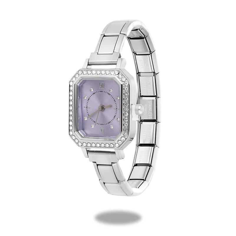 2026 Fashion Men Women's DIY 9mm Width Italian Elastic Charm Stainless Round Oval Square Watch Bracelet Bangle For Birthday Gift Qme Style 24