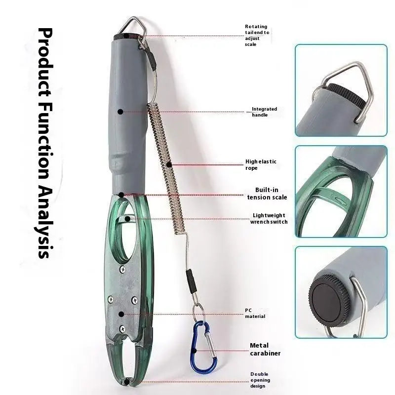 Weight Scale Fishing Accessories Lip Gripper Fish Plier Hand Grip Qme