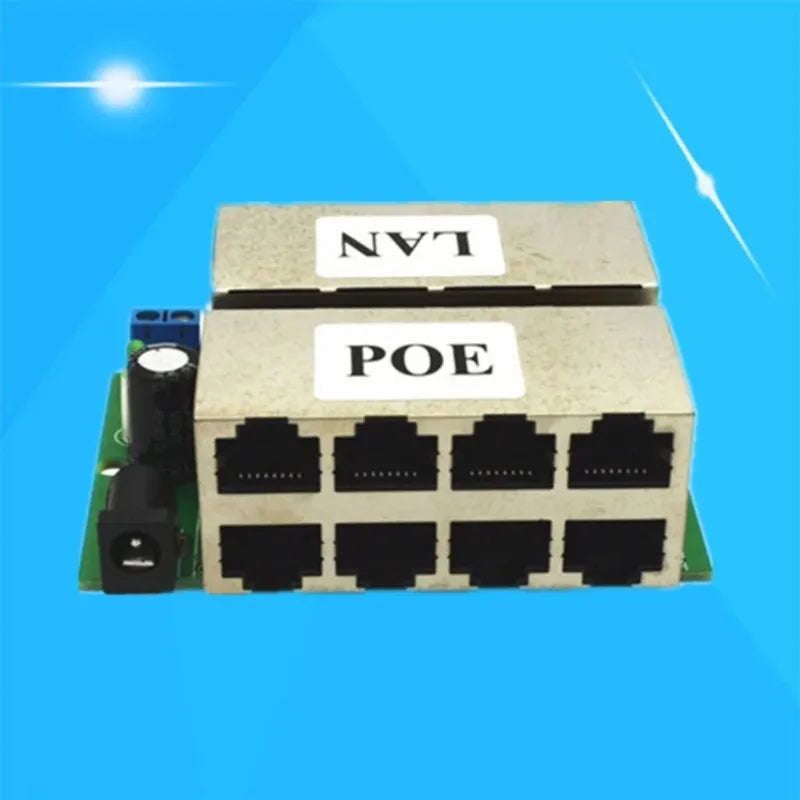 8-Port POE Injector Module POE Combiner for Wireless AP Bridge CCTV Surveillance Centralized Power Supply Bare Board Qme