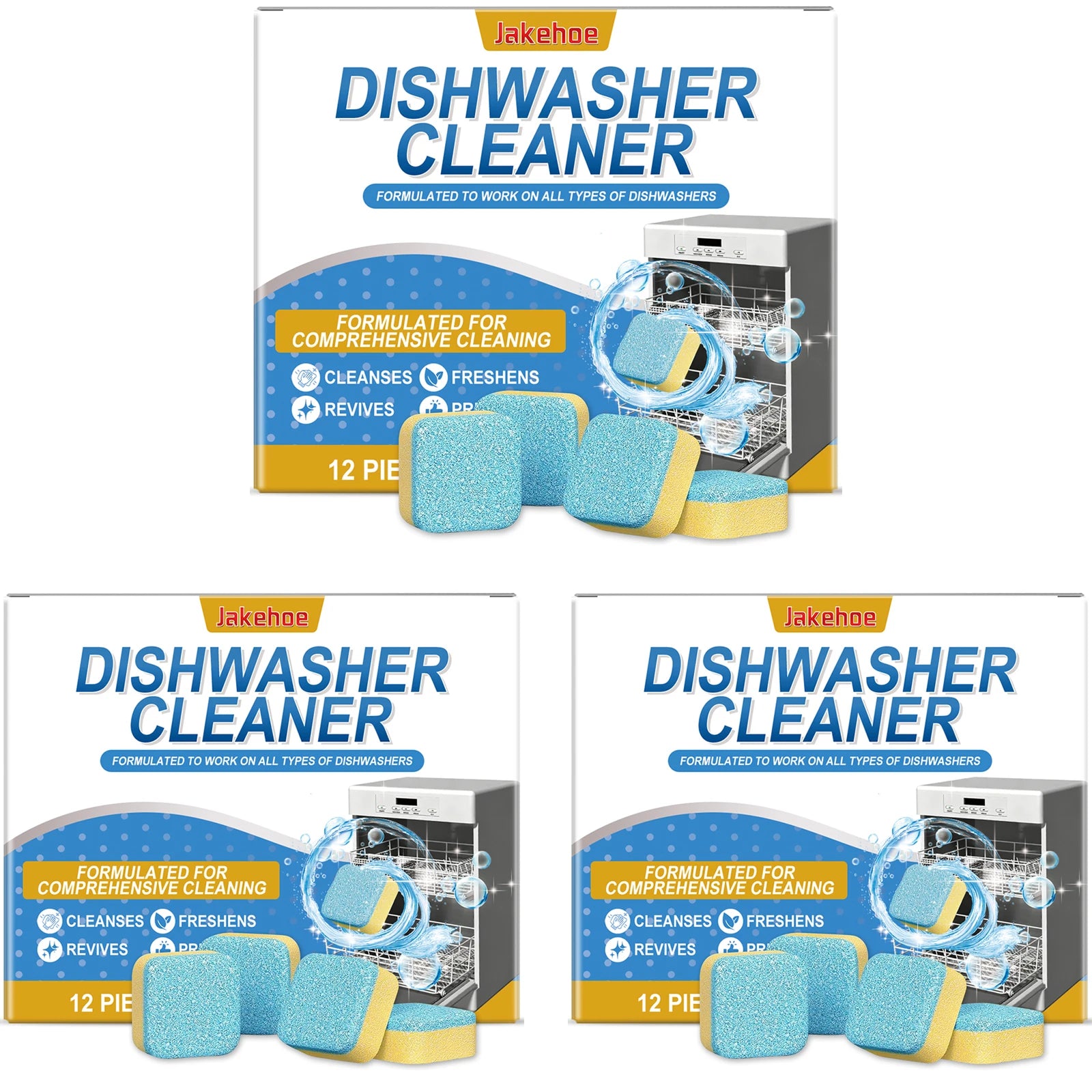 Dishwasher Cleaning Tablets Remove Residual Oil Stains Reduce Bacteria Eliminate Odors Dishwasher Cleaning Effervescent Tablets Qme 36pcs Boxed