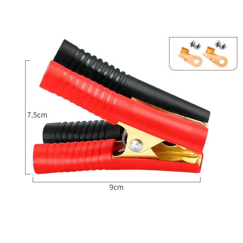 1 Pair Plastic Handle Test Alligator Clip Electric Project 100-300A Qme 100A