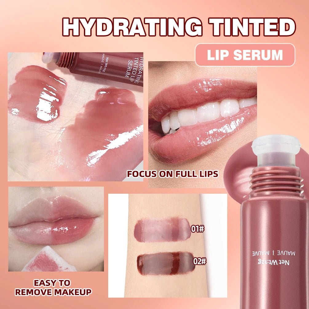QIBEST 6 Colors Watery Crystal Jelly Lip Oil Balm Moisturizing Smoothing Lip Lines Jelly Pout Lip Gloss Glass Lip Glaze Cosmetic Qme