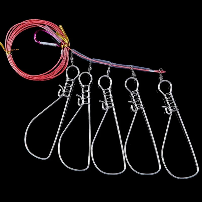 3 5 Meters Fishing Rope Stainless Steel River Fish Lock Buckle Qme Multicolor-A2