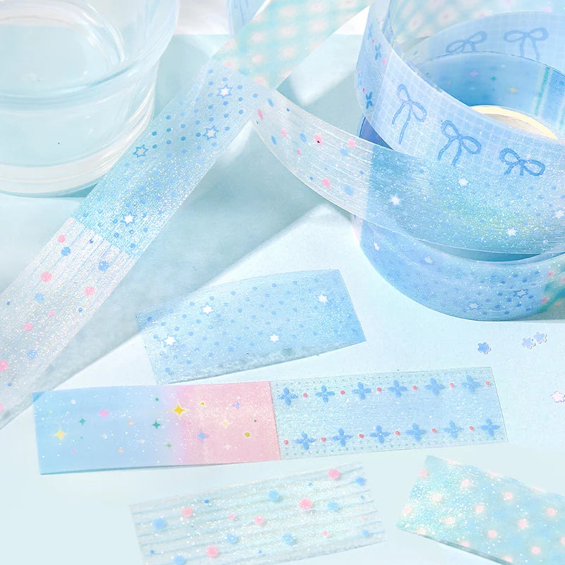 Korean Style Cartoon Light Salt Verse Making Tapes DIY Scrapbook Stickers for School Planner Decor Personalized Stationery Qme