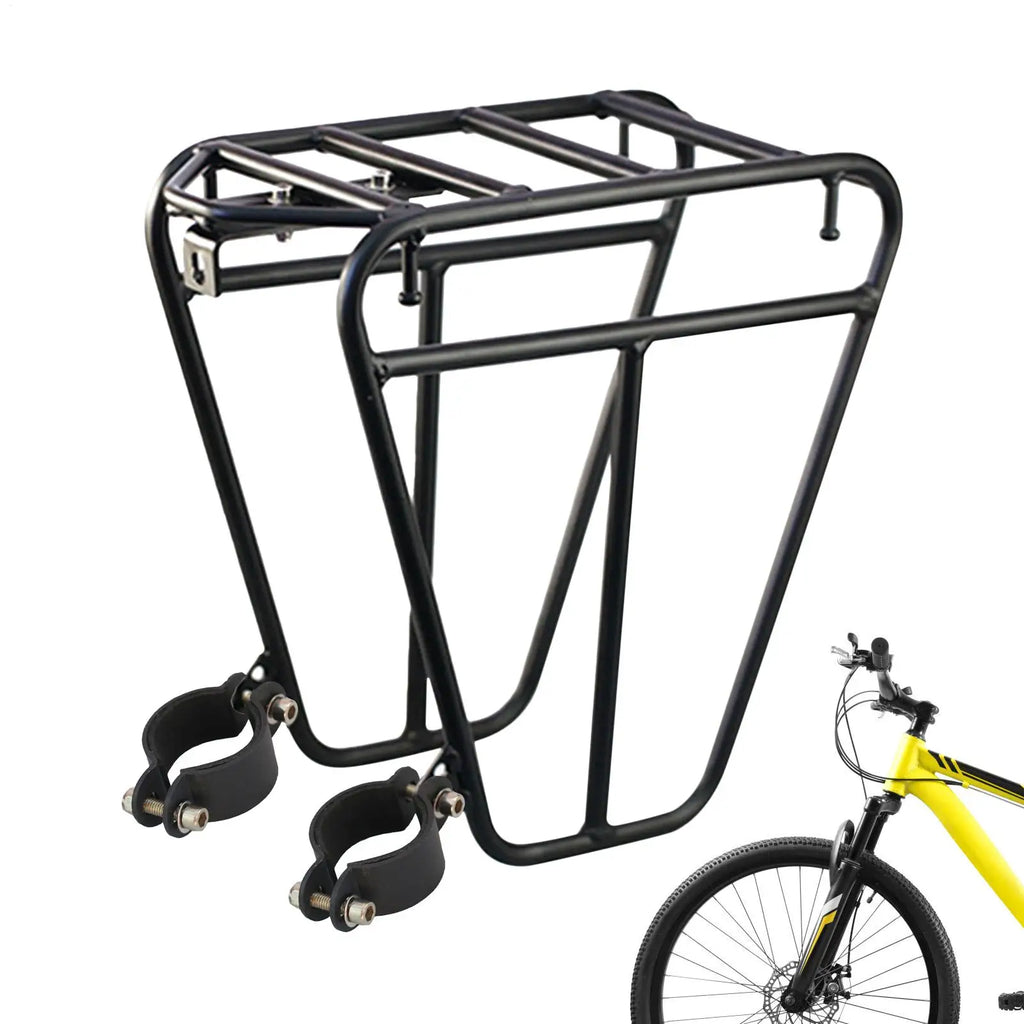 Mountain Bike Front Rack Bike Front Basket Cycling Supplies for Luggage Fishing Fitness Sports Outdoor Activities Family Friends Qme