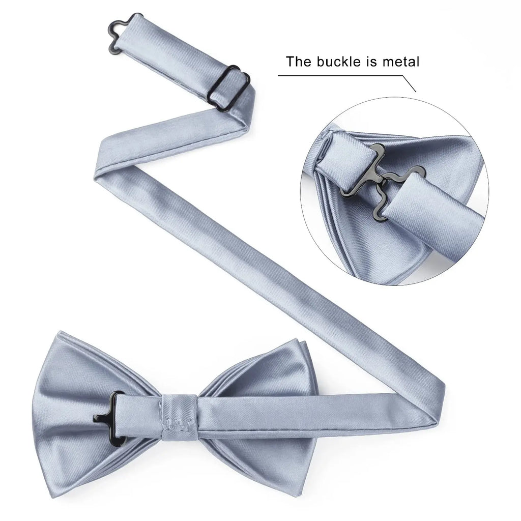 Hi-Tie Striped Black Red Mens Bow Tie Hankerchief Cufflink Pre-tied Silk Butterfly Knot Bowtie for Male Business Party Wholesale Qme
