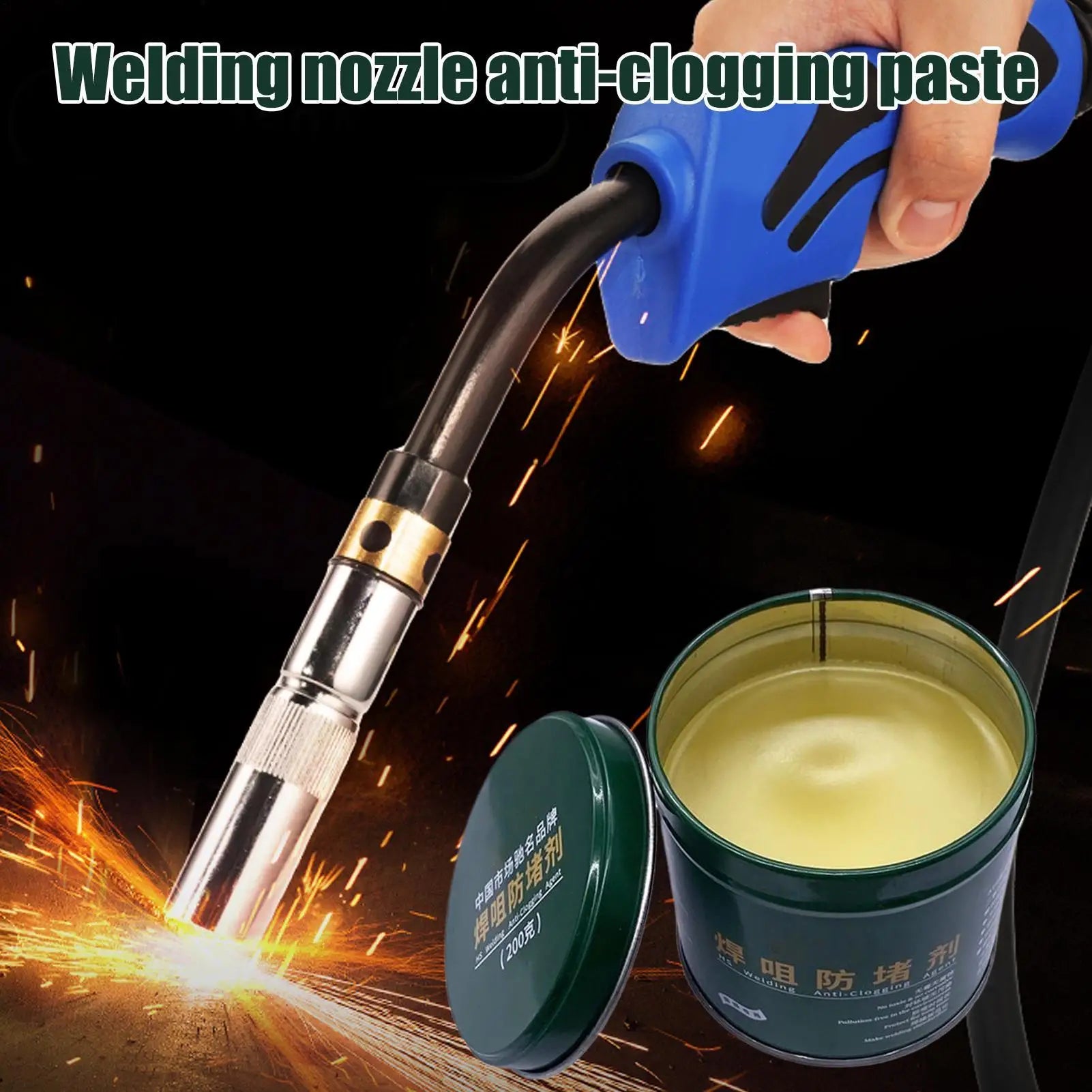 Welding Tip Gel 200g Cleaner Paste TIG/MIG Welder Nozzle Gel for Spatter Flux Spray Tools Equipment Machine Wire Qme