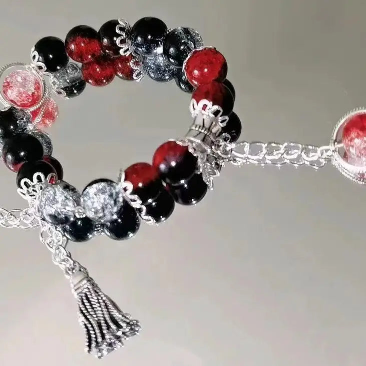 2 Pieces Simple Beads Resin Bracelets Jewelry Gifts for Women Inspired Beaded Bracelet DIY Same Style Statement Jewelry Bangles Qme