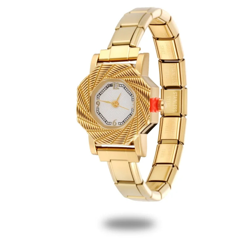 Wholesale Fashion Women's Mens Stainless Steel Round Hexagon Flower