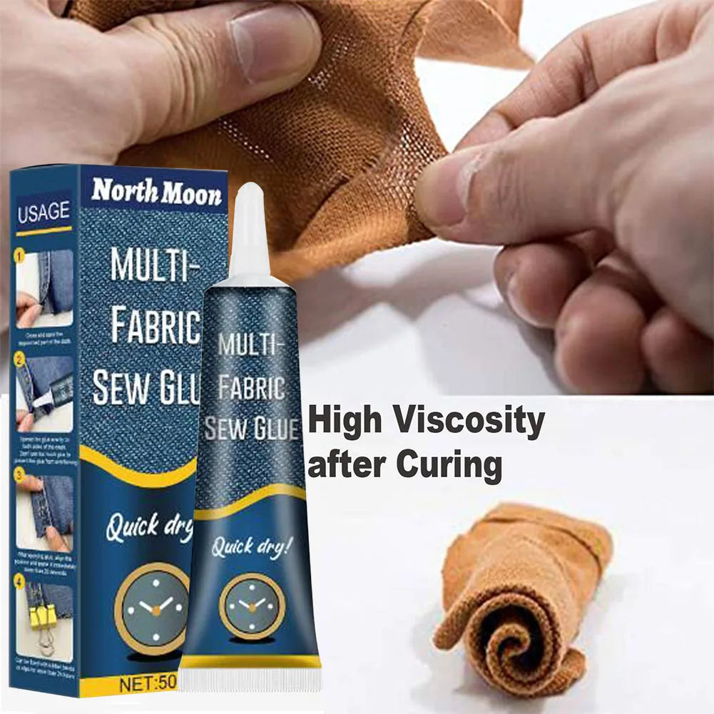 50ml Fabric Stitch Adhesive Versatile Fabric Patching Glue Waterproof Fabric Repair Seam Adhesive for Clothing Textiles Qme