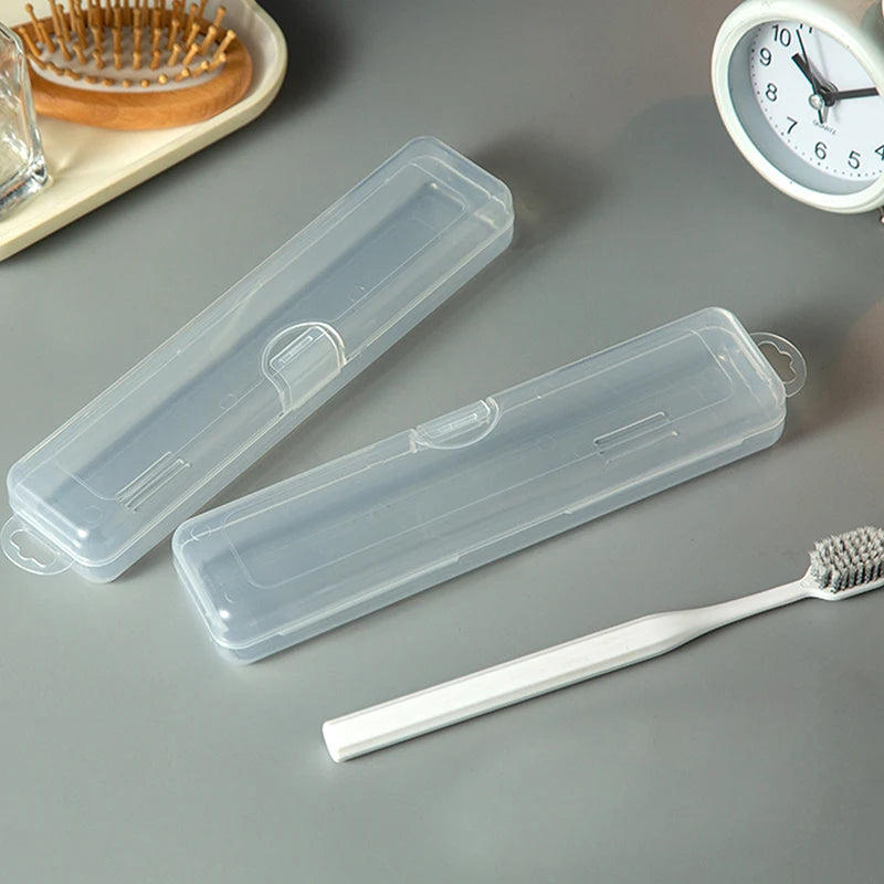 Portable Travel Toothbrush Holder Toothpaste Storage Transparent Case Qme