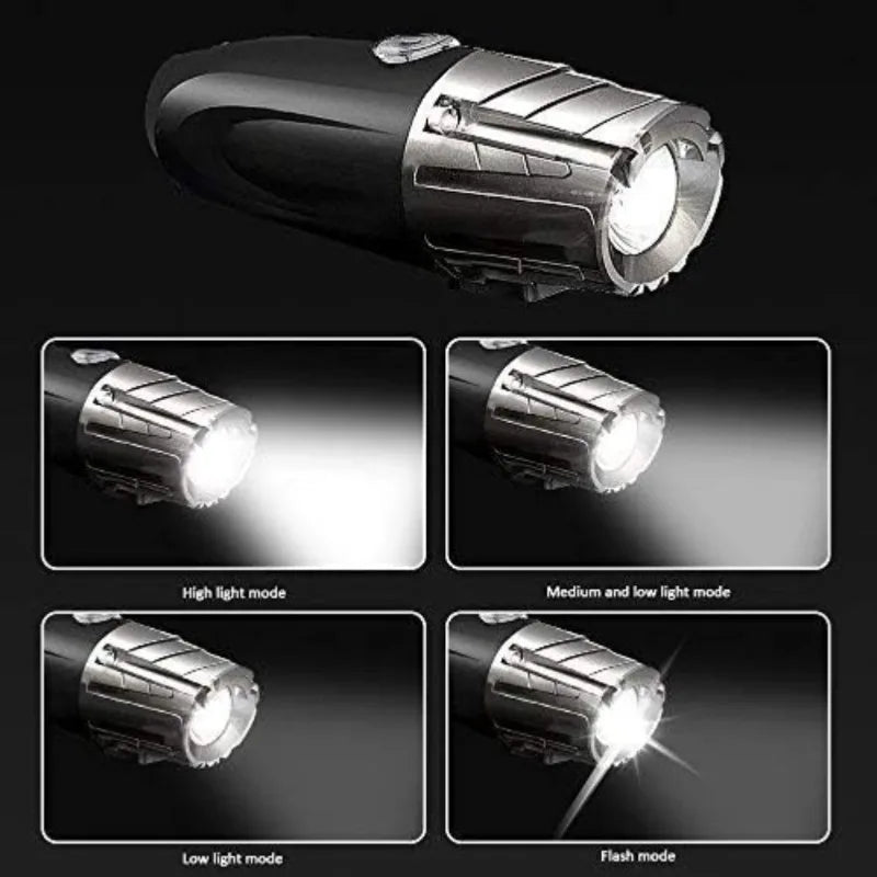 Waterproof Bike Lights, LED Bike Front Light with Taillight,USB Rechargeable Bicycle Lights 4 Modes Headlight for Cycling Safety Qme