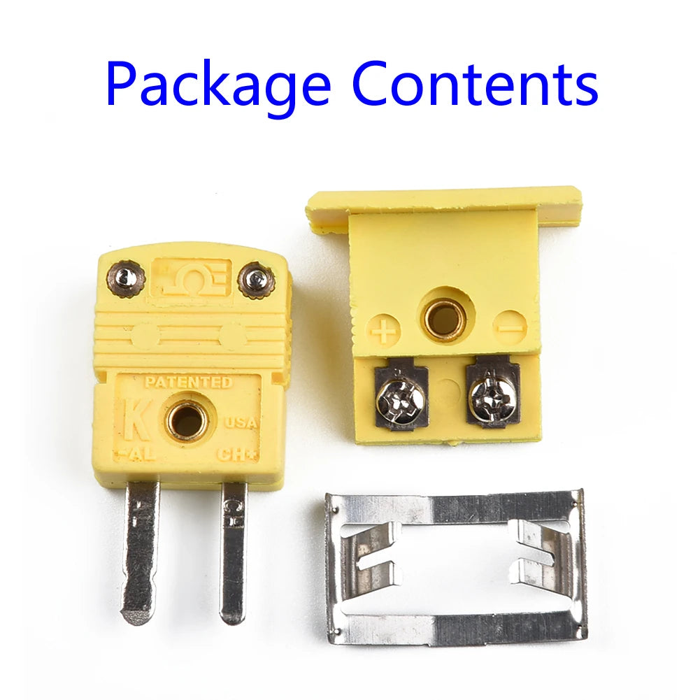 Yellow Thermocouple Socket Shell Plug Adaptor Mini Thermometer K-Type Miniature Panel Mount Connector Nylon Plastic Qme A