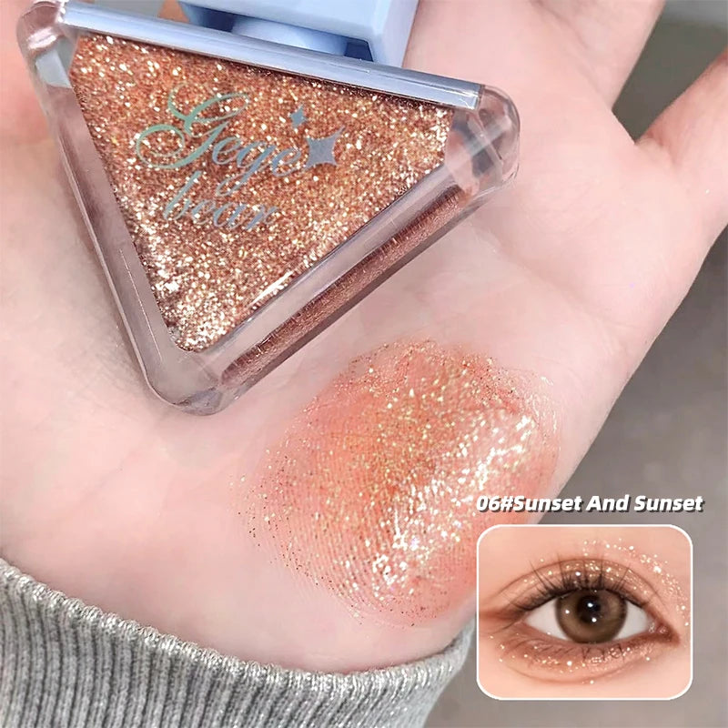 Gege Bear Glazed Eyeshadow Liquid Pearlescent Glitter Brightens Qme GX1266-6