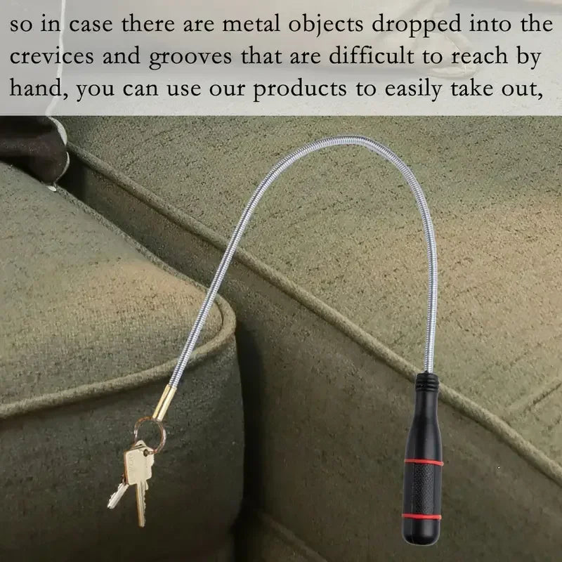 Multi-functional Pickup Tools Bendable Snake Pickup Bendable Magnetic Bar for Locate Falling Objects Reach Sink Drains Pick Up Qme