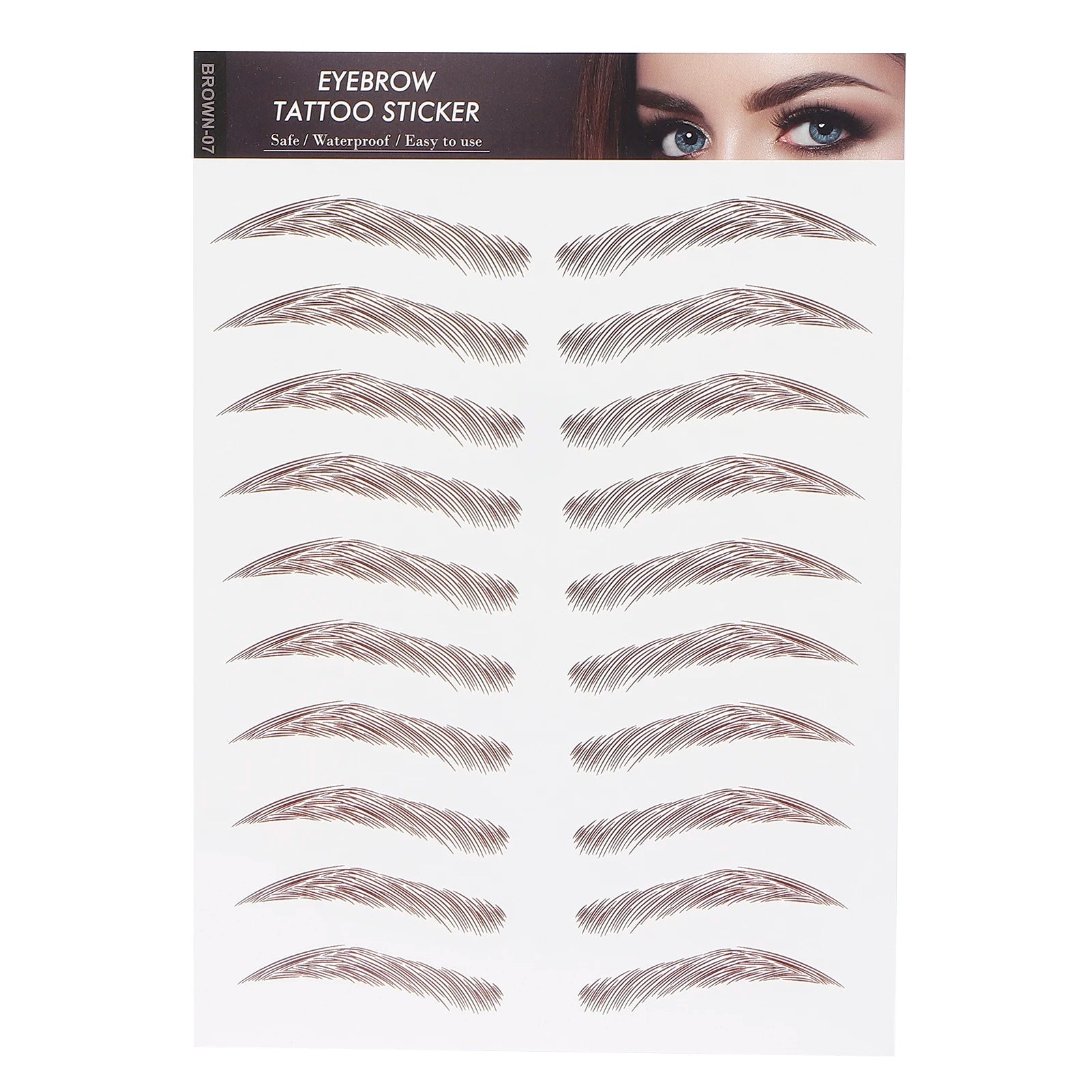 Professional Waterproof Eyebrow Tattoo Sticker Eyebrow Transfer Sticker for Women Lasting Eyebrow Tattoo Sticker Eyebrow Sticker Qme G