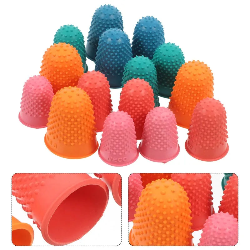 30PCS Silicone Finger Protectors Heat Resistant Anti-Slip for Electronics Factory Piano Work Gloves Qme